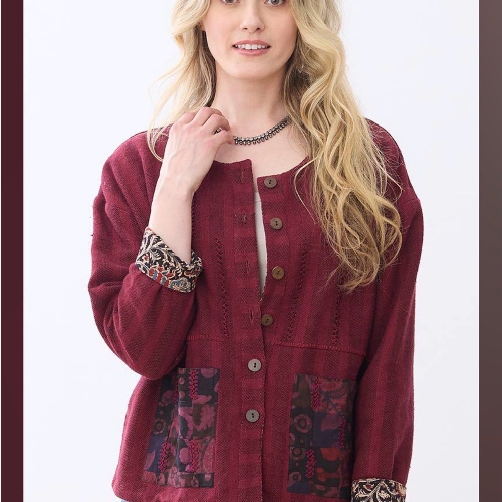 Marketplace Handwork of India Talojo Reversible Boxy Jacket Size XS/S Women’s